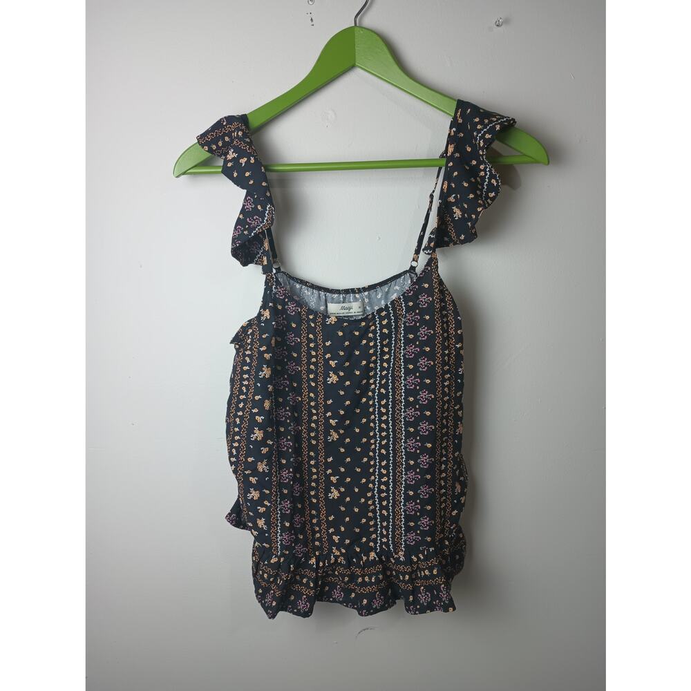 Anthropologie Maaji Tank Blouse Top Women's Floral crop Medium Tropical Vacation